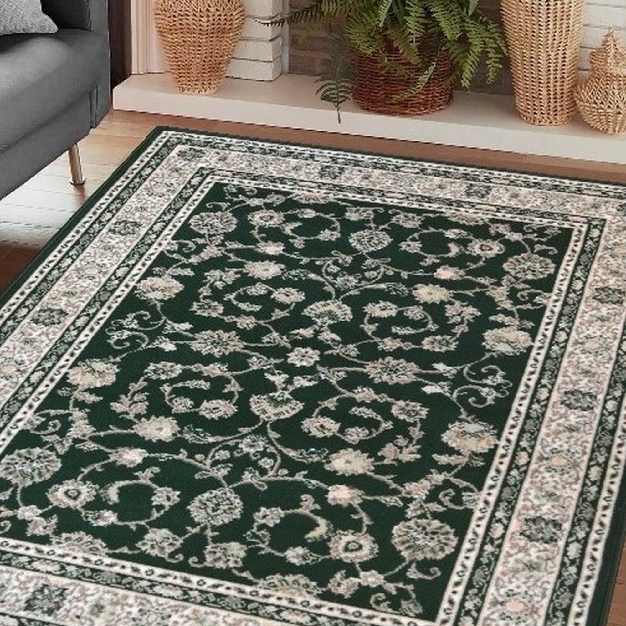 Maestro Agrah Traditional Vintage Rugs In Green